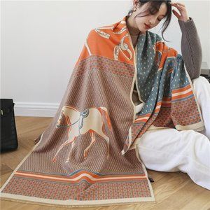 Luxury Fall/Winter Scarf, Medium Thick and Warm Blanket Scarf